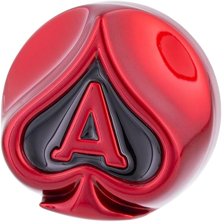United Pacific 71040 Heavy-Duty Diecast Ace of Spades Air Valve Knob, Strong & Durable, Easy Install – Candy Red w/Gloss Black Inlay – ONE Unit