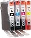 Produktbild Canon Original BCI 6 Tintenpatronen Multipack für BJC-8200, i905D, i950, i965, i990, i9100, i9950, i9950, iP4000, iP4000R, iP5000, iP600D, 8500, MP750, MP760, MP780, S900, S9000