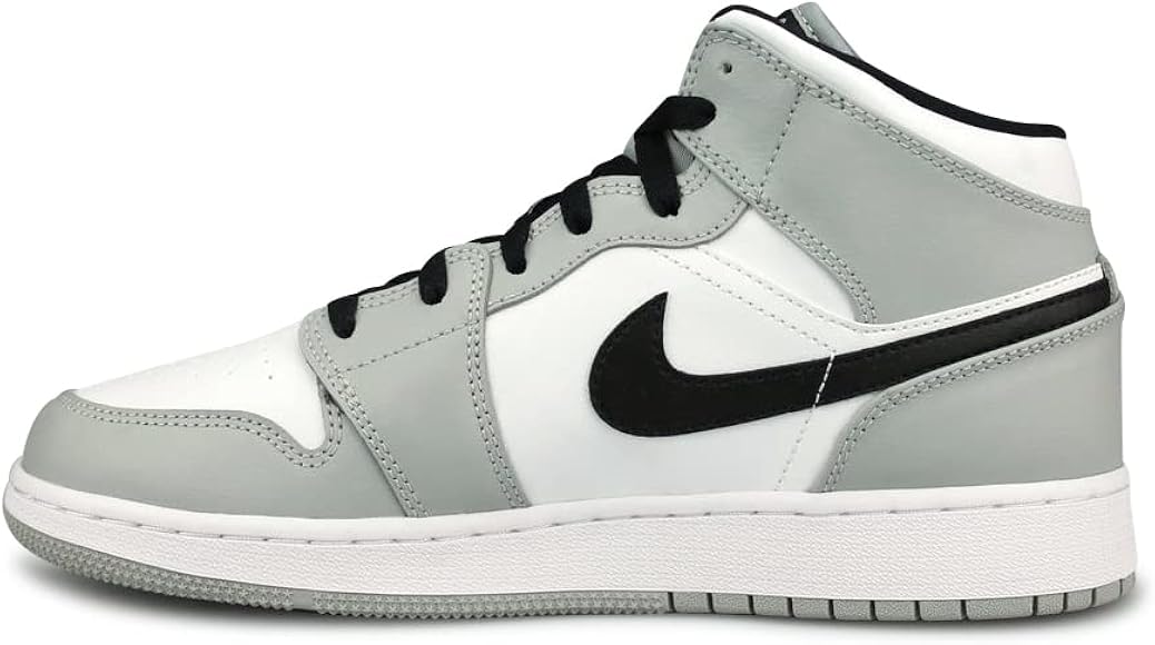 Amazon | Jordan 1 (ジョーダンワン) ミッド ライトスモークグレー 
