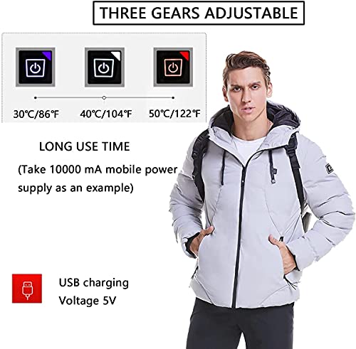DLBJ Giacca riscaldata, leggera, ricaricabile