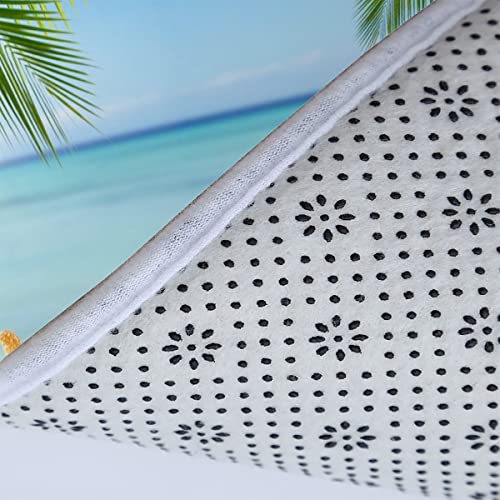 Zifarm Badematte rutschfeste 50x80 Ozean Badvorleger-Set 3D Drucken Tropischer Strand Treibflasche Mikrofaser Flanell… – Bild 8