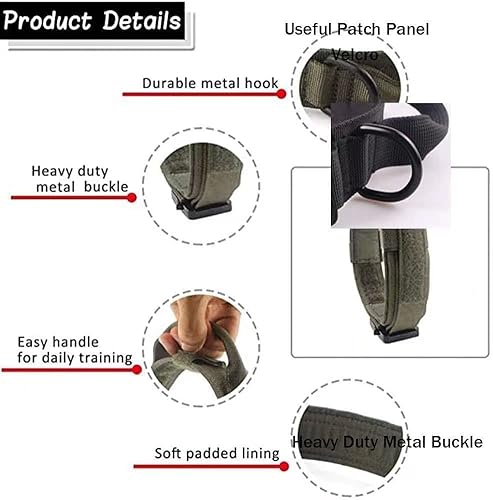Tactical Dog Military Collar And Leash Set (Large, Khaki) #TOP5