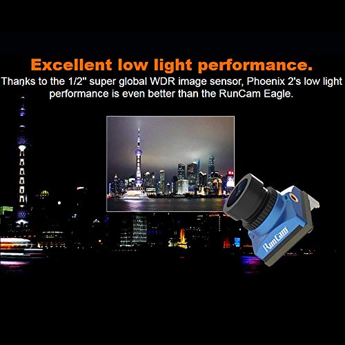 RunCam Phoenix 2 Micro FPV Camera 1000TVL FOV 155° Super Global WDR Day&Night Freestyle Cam with 2.1mm Lens 4:3/16:9 Switchable for RC FPV Racing Drone Quadcopter - Thumbnail 5