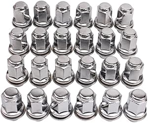 Set of 24, 12x1.5mm 1.87 Inch Length 13/16 Hex OEM Factory Mag Lug Nuts for Tacoma 4 Runner FJ Cruiser Matrix GX460 GX470 SR5 Pre-Runner TRD Off-Road Limited