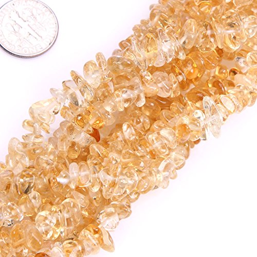 Gem-Inside 7-8Mm Citrine Chips Beads Gemstone Gem Loose Beads Findings Accessories Strand 34 Inches #TOP15