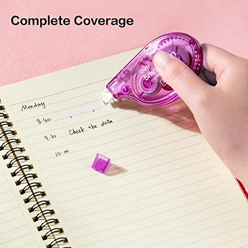 Deli Correction Tape, White Out Correction Tapes, Tape Eraser For Note Taking, Marking, Crafting, Bullet Journal, Scrapbooking, 1/5In X 39.3Ft, 10-Count #TOP2