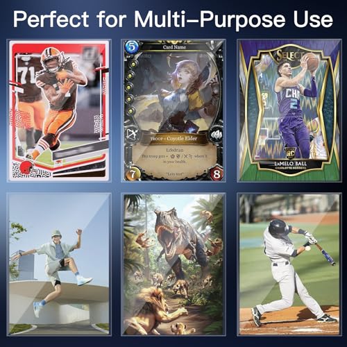 600/1200 Pcs Card Sleeves, MTG Card Sleeves for Standard Cards, Transparent Trading Cards Sleeves Fit for TCG, Baseball, Football Card, Sports Cards, Game Cardsnts Card Sleeves (600PCS) by JMAFZ - Used condition - Image 5