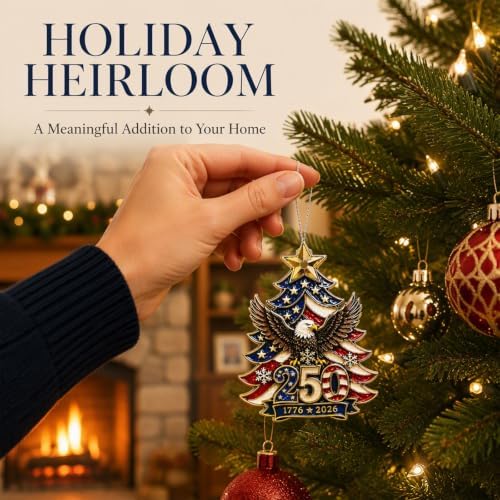 Neliangia 250th Anniversary USA Christmas Ornament 2026 – Versatile Decoration for Any Setting – Ready