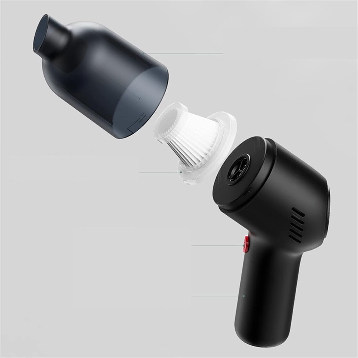 Hard Floor Vacuum Wireless Vacuum Cleaner Cordless Handheld Auto Vacuum Home Dual Use Mini Vacuum Cleaner with Built-in Battrery (Color : 8KPa Black)