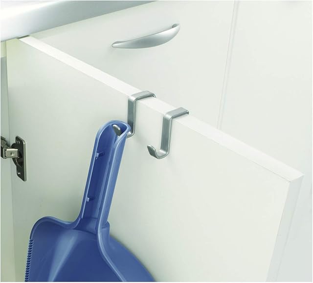 Metaltex Double Hook Galileo of Polytherm, Metal, Silver, 6 x 4 x 4 cm