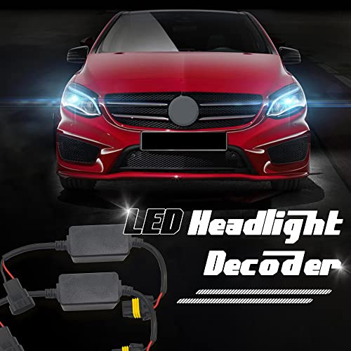 2 Pcs LED Headlight Canbus Error Free Anti Flickering Resistor Decoder, 9005/HB3/9006/HB4/9012 LED Decoder for LED Headlight Warning Canceller Capacitors Resistor (9005/HB3/9006/HB4/9012)