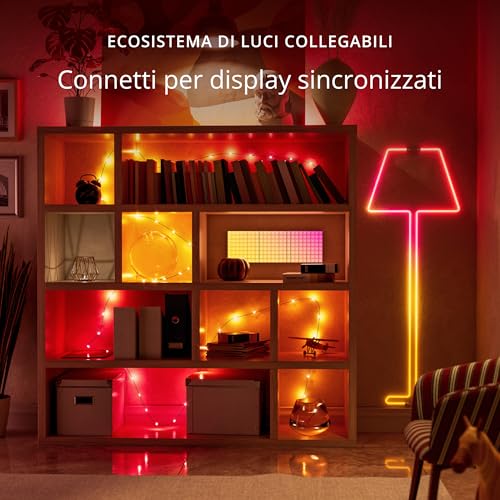 Strings USB-C Star 200 LED, Striscia Luci LED a Forma di Stella, Luci LED Multicolore RGB, Luci San Valentino, Compatibile con Alexa, Google Home, Luci Mappabili, USB C, Filo Verde, 12m - Gadget - Immagine 5