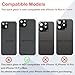 Phoupair OEM Back Glass Replacement Compatible with iPhone 15 Plus 6.7 Inches with Camera Frame and Camera Lens + Professional Repair Tool Kit and Installation Instruction (Black)