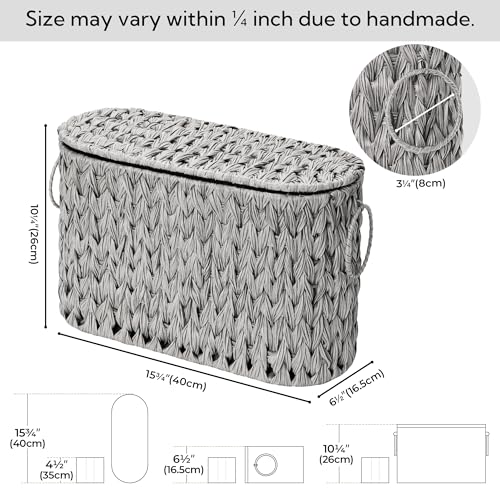 GRANNY SAYS Toilet Paper Storage with Lid, Toilet Paper Holder Stand, Grey by GRANNY SAYS - Used condition - Image 3