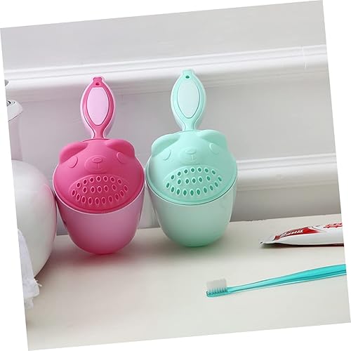 Miniatura 5 de Toyvian Champú para recién nacido, cucharas de plástico, champú para bebés, taza de enjuague para bebés, taza de lavado de cabello para bebés,