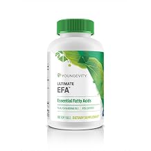 Youngevity Ultimate EFA - Organic Source of Essential Fatty Acids | Omega 3, 6, 9 | Made from Borage, Flax & Fish Oil | 180 Count Pack of 4