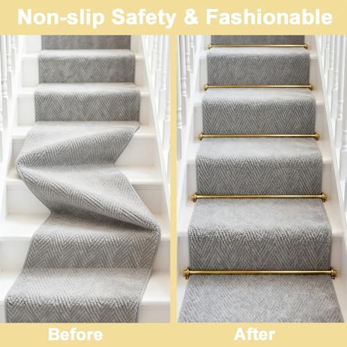 Barres de coureur d'escalier pour fixer un tapis de sol ancien