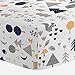 Carousel Designs Taupe and Windsor Navy Baby Woodland Crib Sheet - Organic 100% Cotton Fitted Crib Sheet - Made in the USA