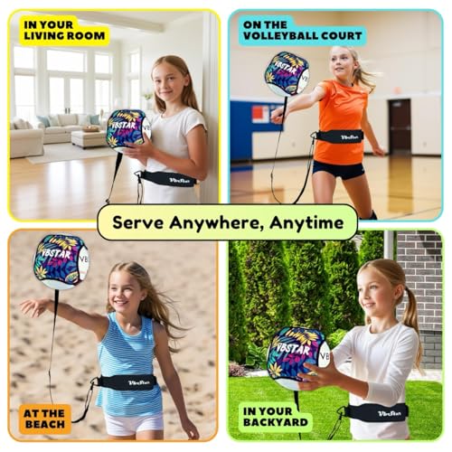 Volleyball Training Equipment Aid - Practice Your Serving, Setting & Spiking with Ease, Great Solo Serve & Spike Trainer for Beginners & Pro, Perfect Volleyball Gift4