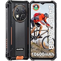 OUKITEL G1 Rugged Smartphone Android 14-2024 24GB+256GB/1TB Telefono Indistruttibile, 6.52" HD+ 48MP Camera 10600mAh Octa-Core IP68/IP69K Cellulare Robusto, 4G Dual SIM/NFC/OTG Cellulare Antiurto