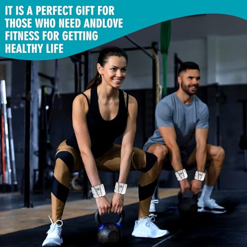 Wrist Weights Set of 2, Adjustable Wrist and Ankle Weights for Women and Men(1Lbs Each), 2lb Wearable Silicone Weighted Bangles, Fits for Yoga, Pilates, Home Gym, Dance, Swimming, Jogging, Cardio, Strength Training (Light Gray)
