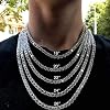 Michooyel Tennis Necklace for Women Tennis Chain Women Iced Out Necklace Prong-Setting 5A Cubic Zirconia Stones Fashion Jewelry 3mm 4mm 5mm 6mm, 16,18,20,22,24 Inches