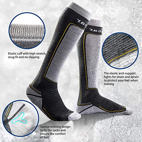 Unigear Ski Socks For Men Women, Merino Wool Warm And Soft Winter Socks For Skiing, Snowboarding Climbing And Cold Weather #TOP4