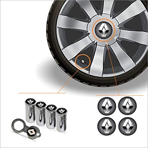 Jogo Calota Aro 15 Sandero Logan 2015 2016 Renault + Emblema Resinado + Tampa Ventil Antifurto