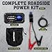 Bullseye Safety XL 1000A Car Battery Jump Starter Box with Jumper Cables, 12V Car Jump Starter Portable Booster for 6.0L Gas and 3.0L Diesel Engines, 2250 mAh Rechargeable, Reverse Polarity Protection