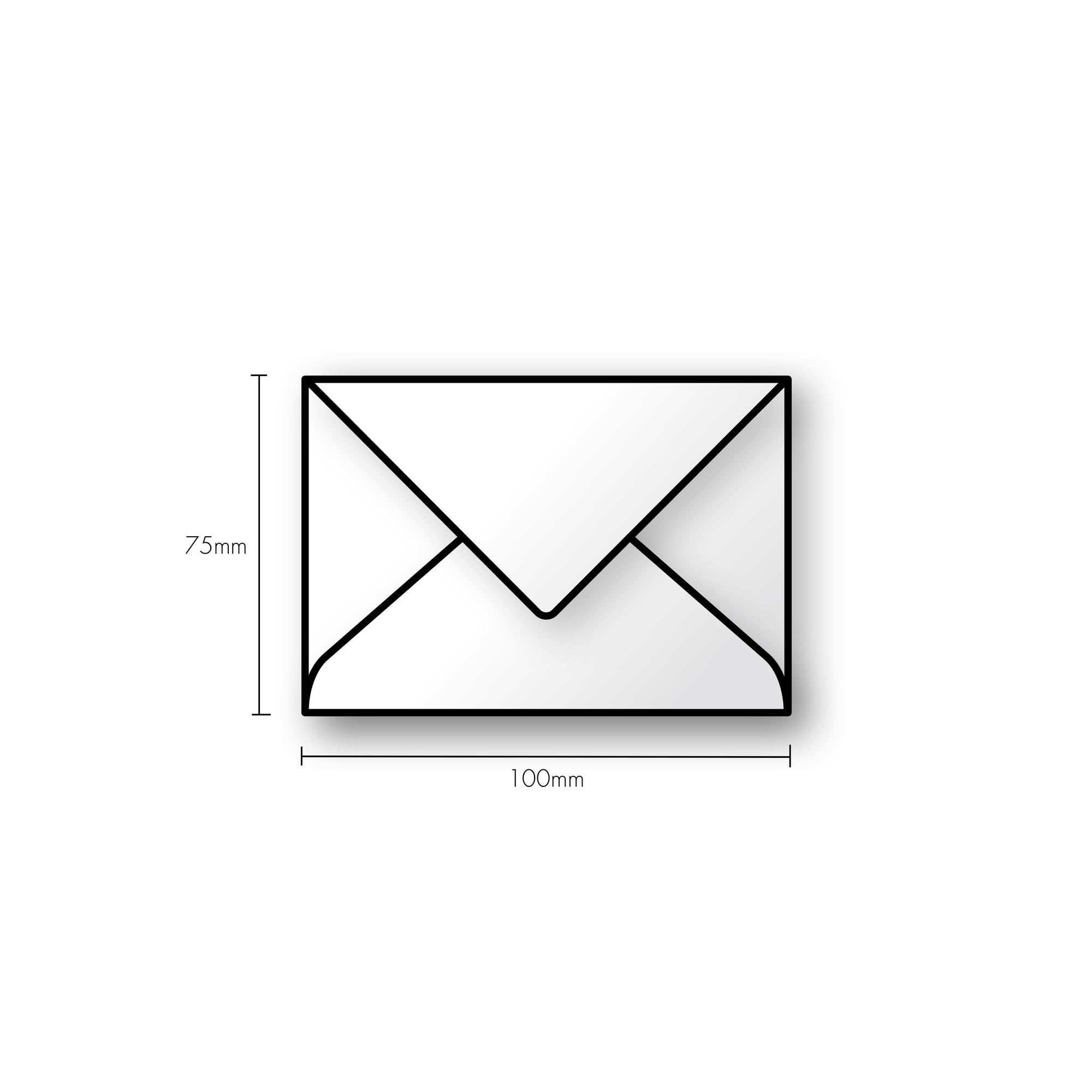 Clairefontaine 54001C - Paquet de 20 Enveloppes Mini Format 7,5x10cm Noir - 120g/m² - Fermeture gommée - Invitation Evènements et Correspondance - Gamme Pollen - Papier Lisse