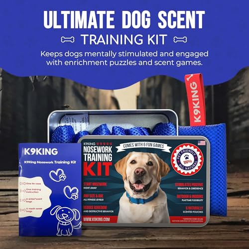 Interactive Dog Scent Training Kit Fun - Nose Work for Dogs, Hide and Seek Dog Toys, Enhance Dog Brain Games, Nose Scent work Games for All Ages Dog, Dog Scent Training Box, Scent Work Kit for Dogs