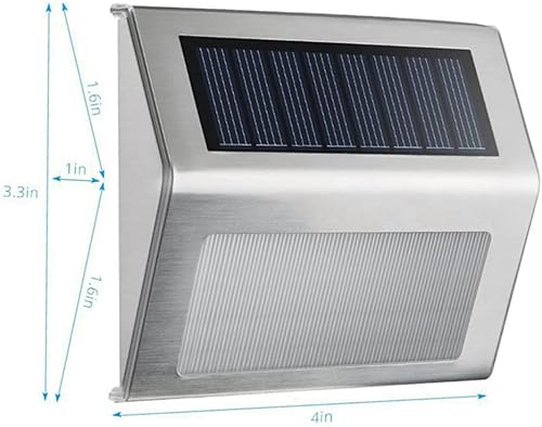 Miniatura 9 de 2 unids Solar Powered Light Pared Lights Solar Wall Lantern Solar Aplique Luz Blanca Lámpara de Pared Solar Corredor Luces para Escaleras Exteriores