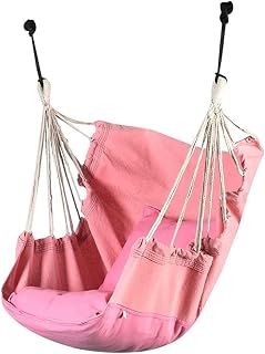 Swing Swing Indoor Outdoor Garden Chair Hammock Chair Hanging Chair with 1 Pillows Adults Hammock Hanging Chair Swing Bed Outdoor Playground Tree Swing Seat for Kids Adults (Color : B)