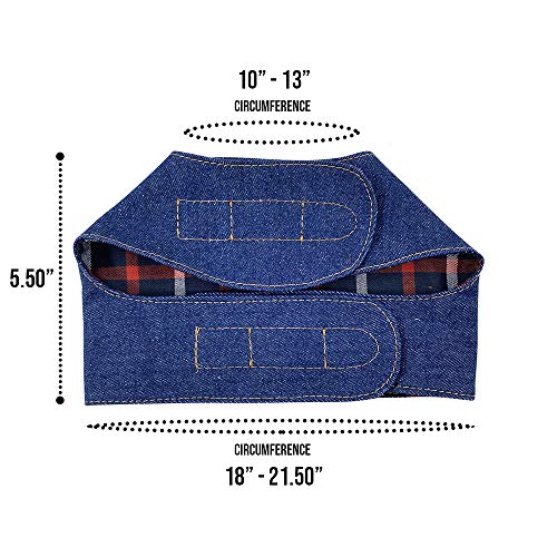 Taco Dog, Puppy Vest Handmade From Repurposed Denim And Plaid Cotton - Stylish, Fashionable, Cute, Small Dog Jacket, Accessory - Velcro Straps And Metal Ring For Leash Attachment - Repurposed Denim #TOP5