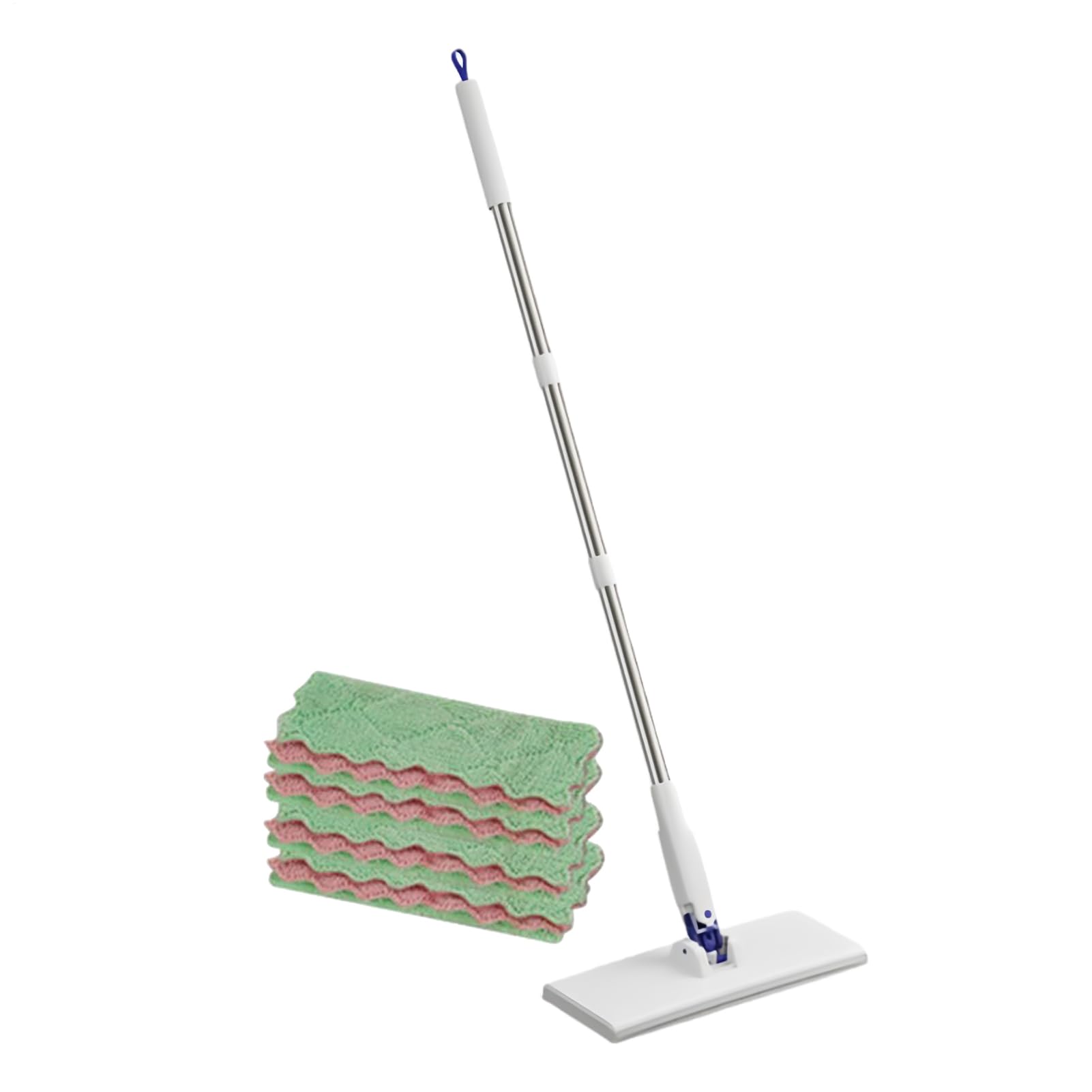 Serpillère plate avec balai à mécanisme click pour le nettoyage de la maison