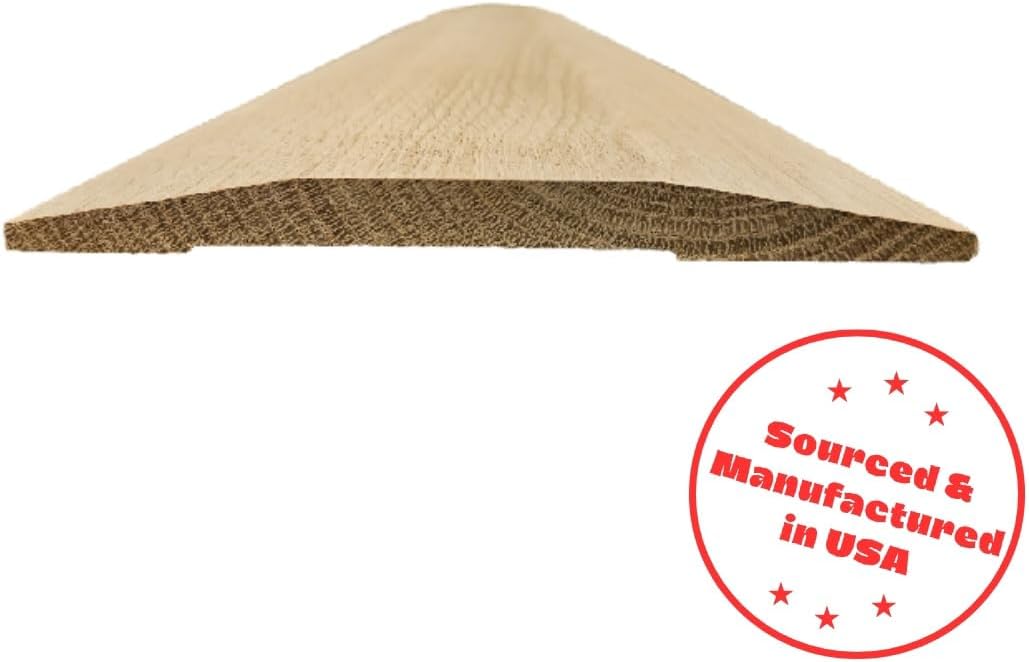 6" Wide x 1/2" High x 36" Long Red Oak Threshold - Solid Wood Transition Strip for Doorways - Level Floor Reducer