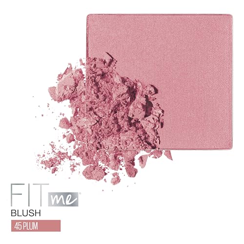 Image of Maybelline Fit Me Blush, Lightweight, Smooth, Blendable, Long-lasting All-Day Face Enhancing Makeup Color, Plum, 1 Count