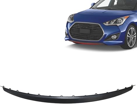 SecosAutoparts Deflector Bumper Grille Lip Trim Lower Front Compatible with Hyundai Veloster Turbo 2013 2014 2015 2016 2017 Replace# 86580-2V500, 865802V500