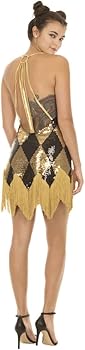 Suicide Squad Harley Quinn Sequin Chemise Costume Dress with Fringe :  Amazon.de
