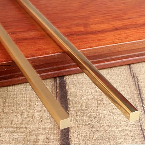 Brass Transition Strips for Wood to Tile Flooring, Heavy Duty Polished/Brushed Edging Trim, 5x10mm Threshold Floor Strip, Durable Brass Flooring Solution