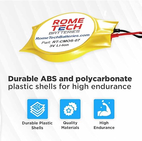 Miniatura 25 de Rome Tech CMOS BIOS Batería para Dell Alienware 14 / Dell Alienware 15 / Dell Alienware 15 R2 Laptop Backup 3V RTC Botón Batería CR2032 con 2 cables
