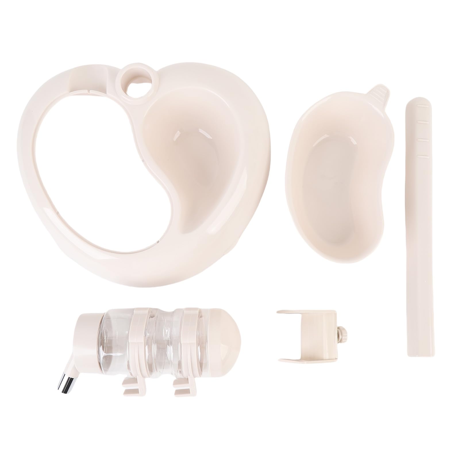 Dispensador de Agua para Mascotas, Alimentador de Agua para Perros de Ajustable con Gran Capacidad para Perros Pequeños y Gatos (Beige)