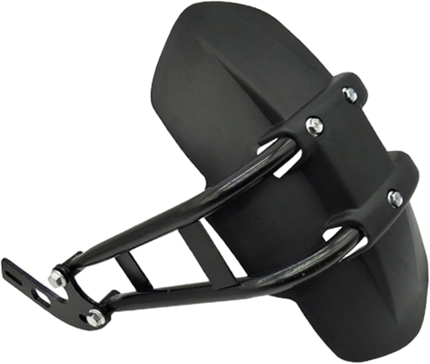 Motorcycle Parts, Motorcycle Mud Guard for Rear Tire 7.5x12 Mud Guards with Mounting Bracket Replacement Modification Plastic Mudguard for Motorbike, Mudguard, Black