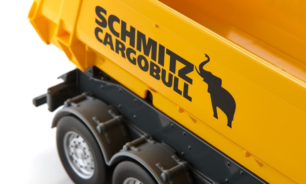 SIKU 6734 Control 3-Axled Tipping Semi-Trailer, Yellow
