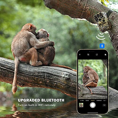usogood WiFi Trail Camera 4K with Night Vision Motion Activated Waterproof Send Picture to Cell Phone Bluetooth Game Cam 24MP Wildlife Cameras for Hunting/Outdoor Animals Monitoring/Home Security