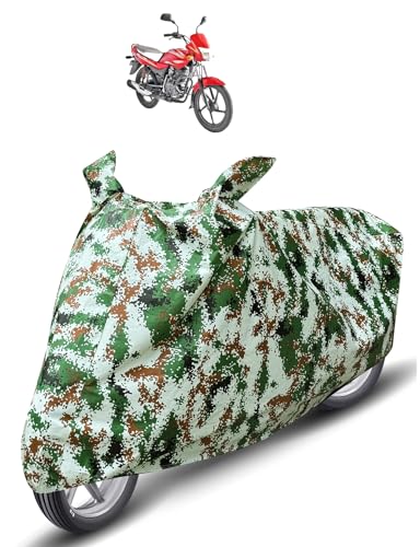Image of Auto Hub Waterproof Bike Cover Compatible with Bajaj Platina 100 Dustproof, UV Protection Two Wheeler Bike Platina 100 Cover - Forest