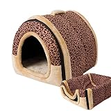 LÜZHONG Cozy Cave Dog Bed,Premium Cave Pet Bed for Cats and Small Dogs Calming and Cozy Covered Slee