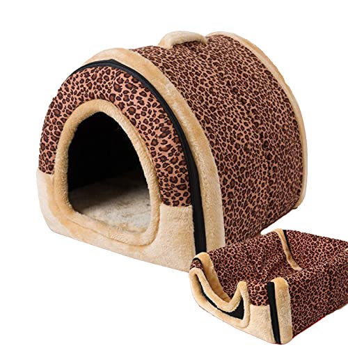 Lüzhong Cozy Cave Dog Bed,Premium Cave Pet Bed For Cats And Small Dogs Calming And Cozy Covered Sleeping Cushion For Cuddlers & Burrowers Style E #TOP1