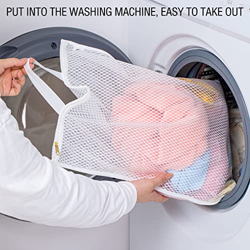 Tenrai Laundry Bag Mesh Wash Bag，Use Ykk Zipper，Tote Bag Bathroom Hanging, Bra Fine Mesh Wash Bag For Underwear 3 Bags（3L Cellular Mesh） #TOP3