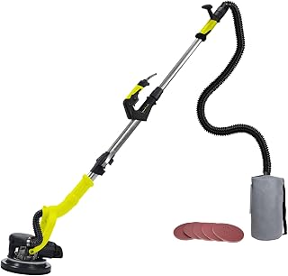 Drywall Sander Disc 2000W Hand-Held Machine Plaster Wall Board Vacuum Bag Dust Free 7-Speed